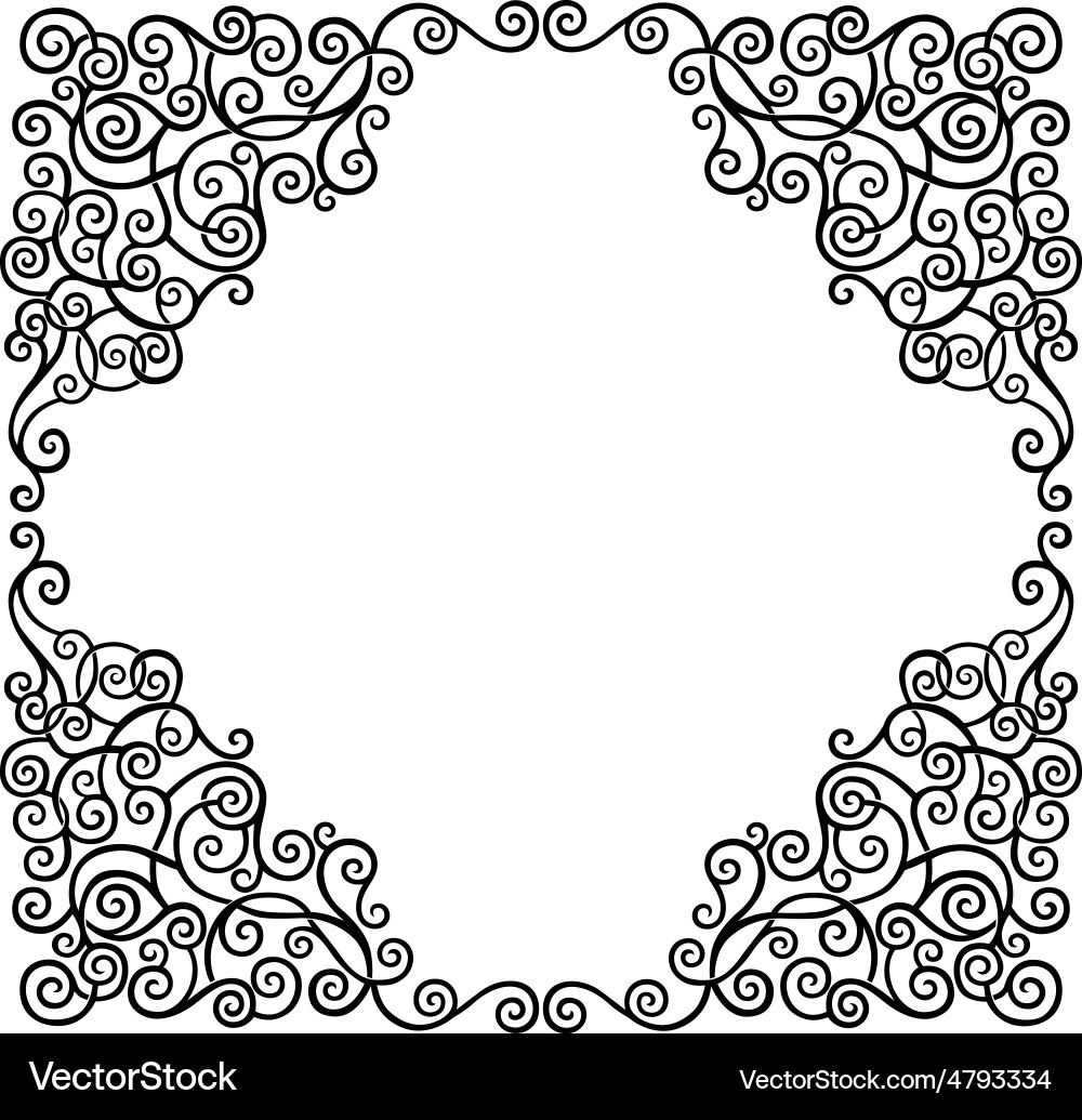 Ornate Scroll Border vector image