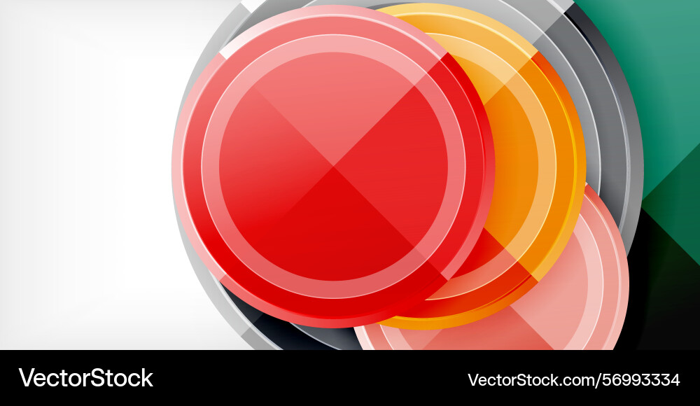 Overlapping circular shapes create abstract Vector Image