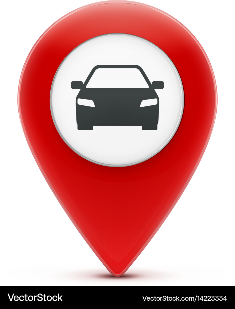 Red Location Pointer Icon vector image