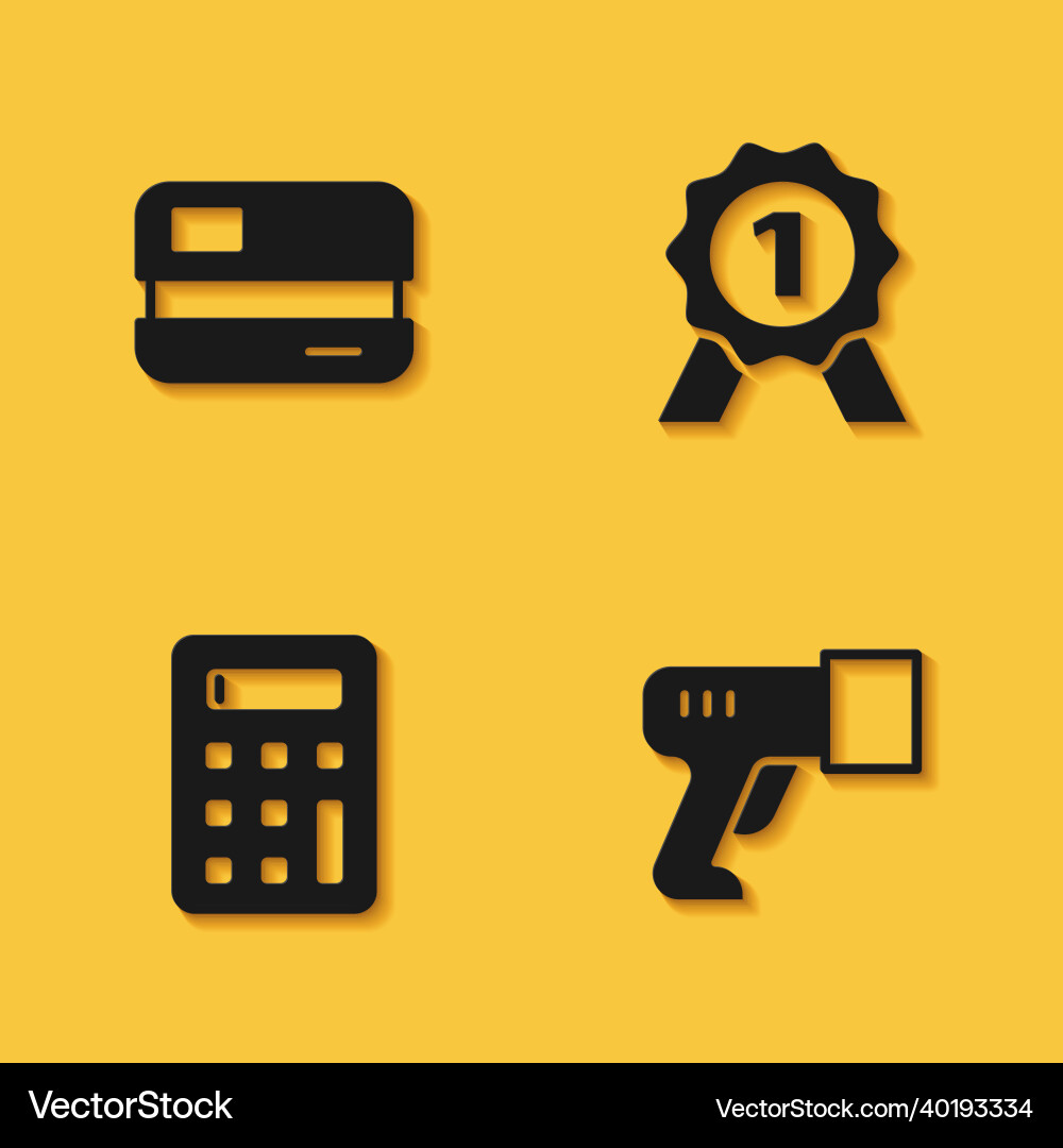 Set credit card scanner scanning bar code Set credit card scanner scanning bar code vector image