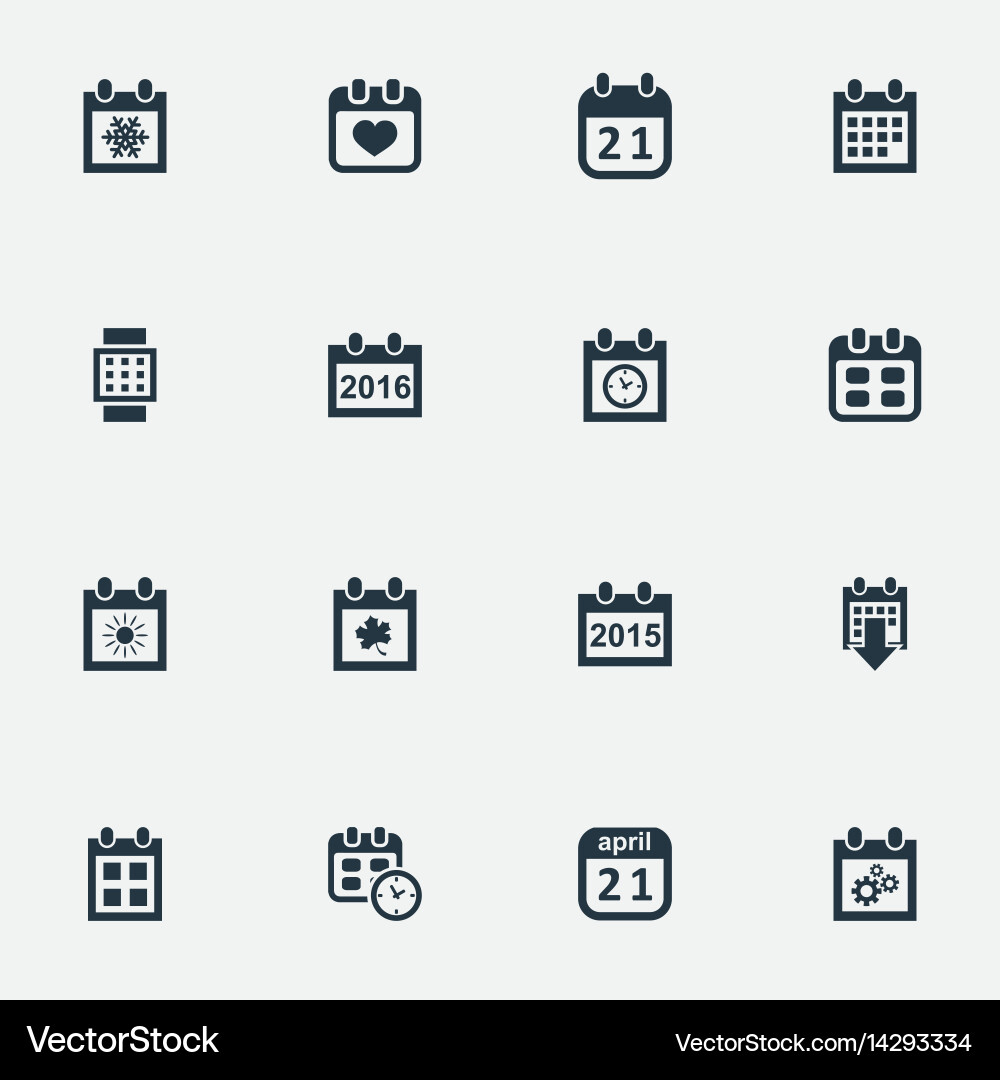 Set of simple time icons Vector Image