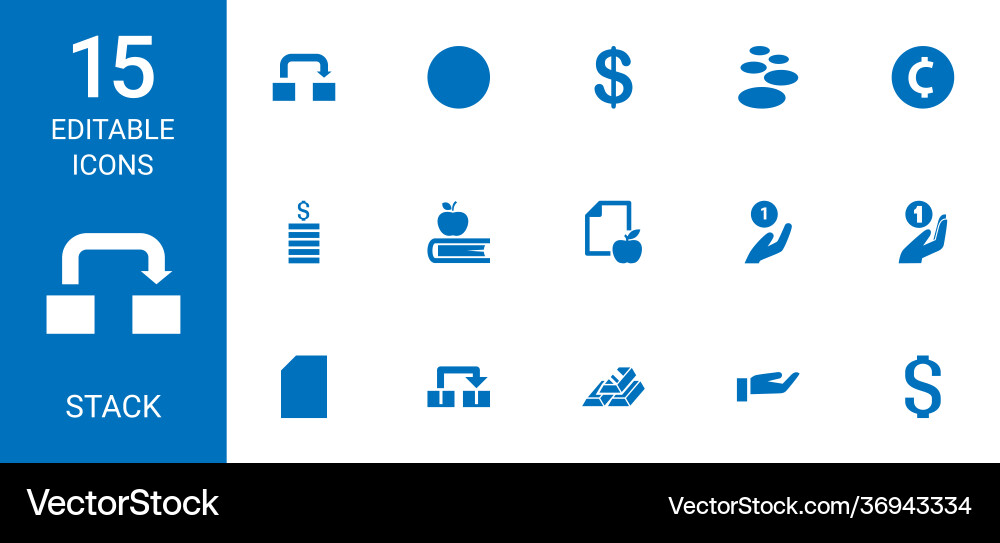 Stack icons Vector Image