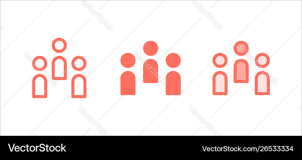 Team icon on white background for web ui apps Vector Image