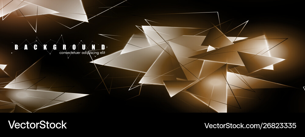 Abstract background with glowing triangles Abstract background with glowing triangles vector image