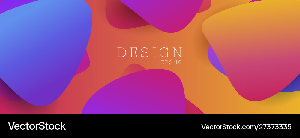 Abstract background with multicolored paper shape vector image