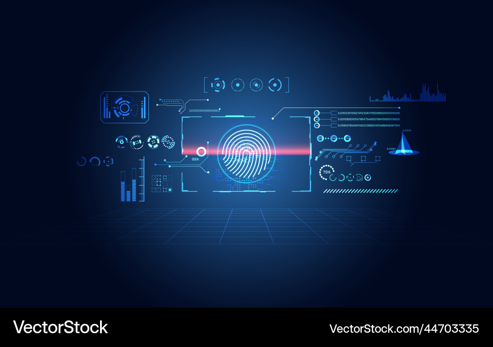 Abstract cyber security ui futuristic concept hud Abstract cyber security ui futuristic concept hud Vector Image
