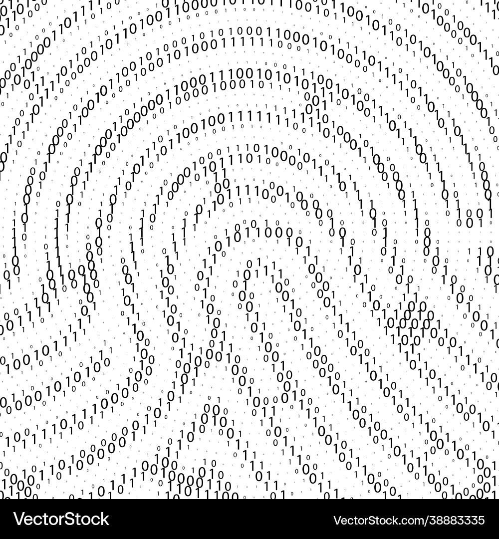 Binary code fingerprint shape cyber security Binary code fingerprint shape cyber security vector image