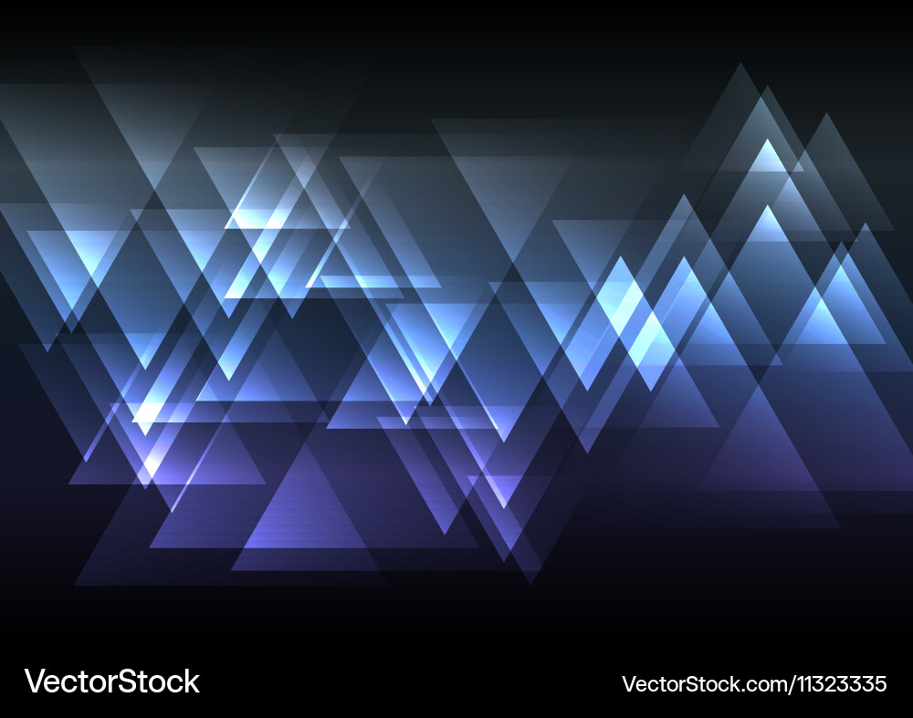 Blue abstract triangle overlap background Vector Image