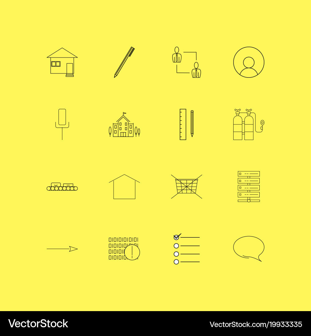 Essential linear icon set simple outline icons vector image