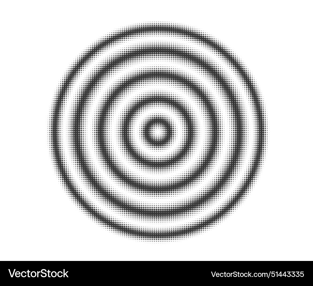 Halftone of circular wave with dot pattern Halftone of circular wave with dot pattern vector image