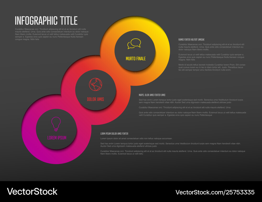 Multipurpose infographic template with three Multipurpose infographic template with three vector image