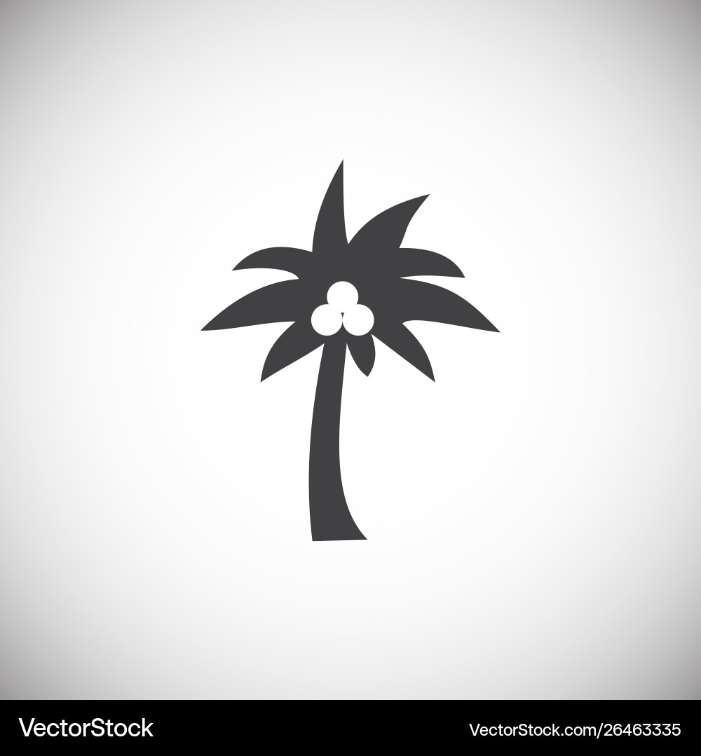 Palm tree icon on background for graphic and web Palm tree icon on background for graphic and web Vector Image