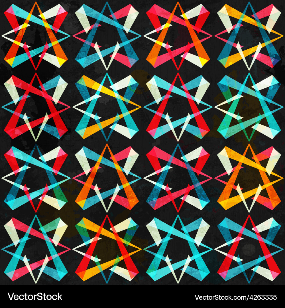 Spectrum geometric seamless pattern Vector Image