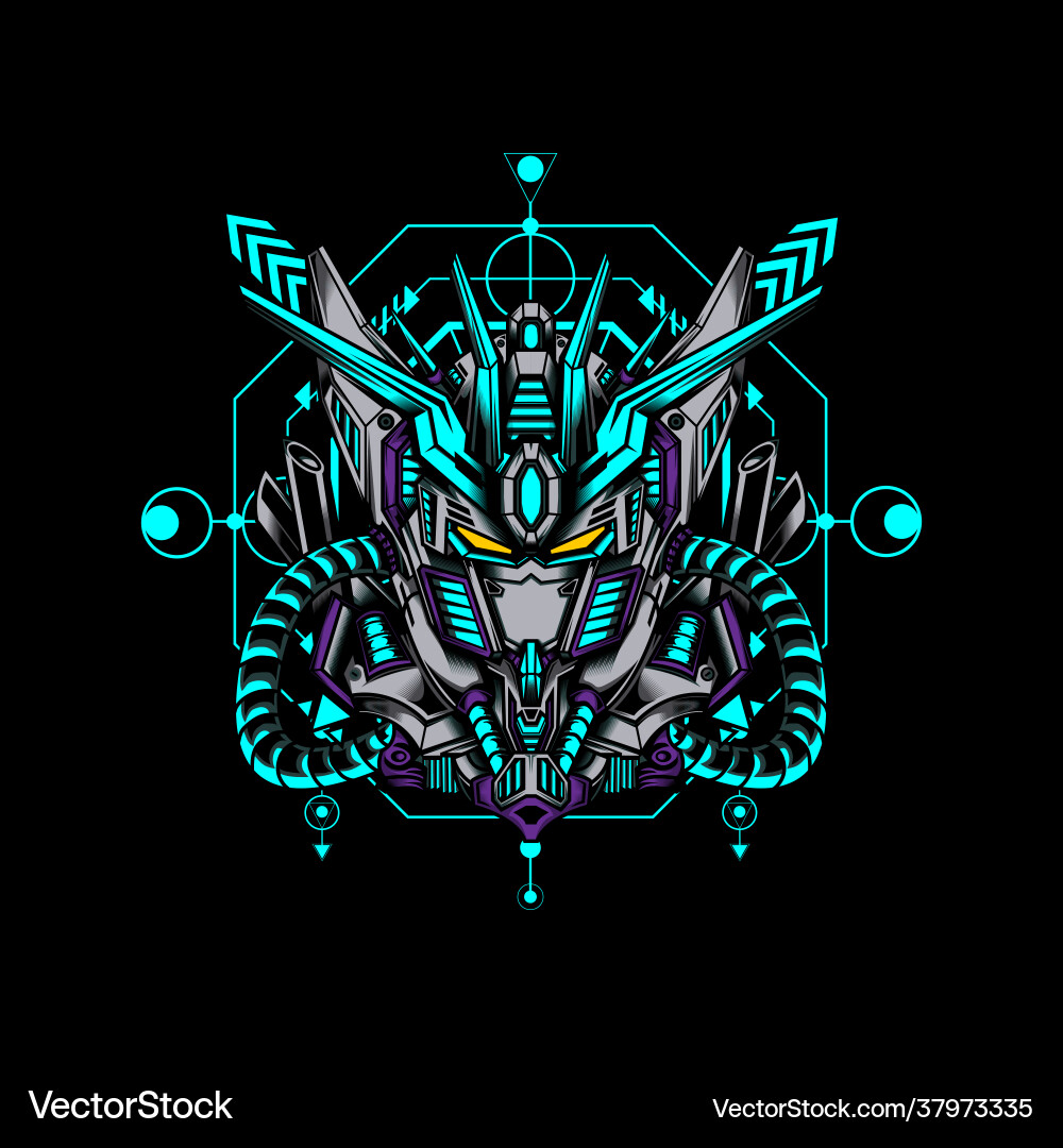 Ultimate prime robot with sacred geometry can use Ultimate prime robot with sacred geometry can use Vector Image