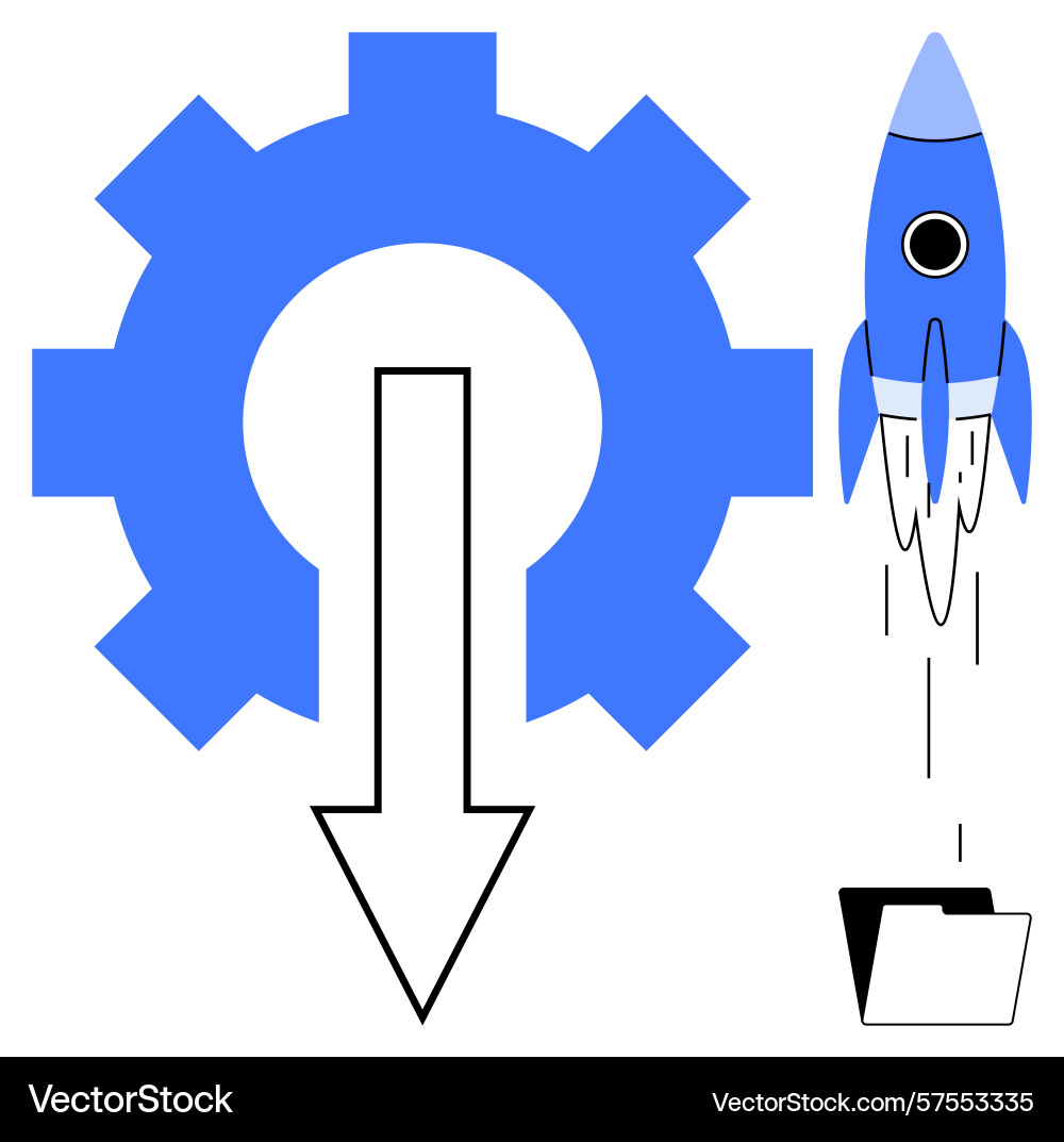 Workflow automation and file management with Workflow automation and file management with vector image