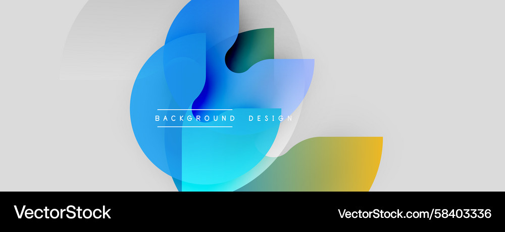 Abstract shapes overlap creating vibrant color Vector Image
