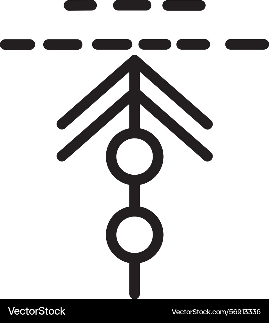 Arrow dotted up linear style icon design Vector Image