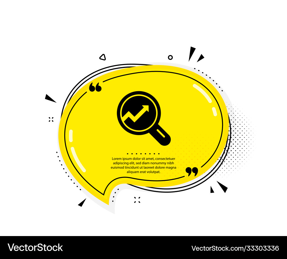 Chart icon report graph sign in magnifier Chart icon report graph sign in magnifier Vector Image