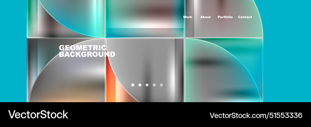 Circle triangle geometric web site page template Vector Image