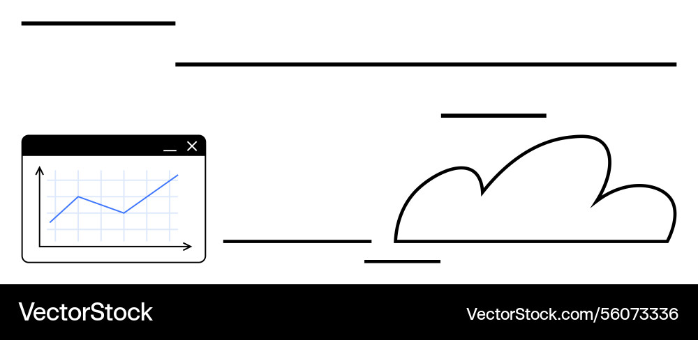 Cloud computing data analysis represented by graph Cloud computing data analysis represented by graph vector image