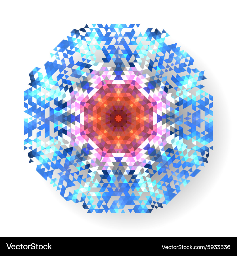Colorful shape triangle design pattern vector image