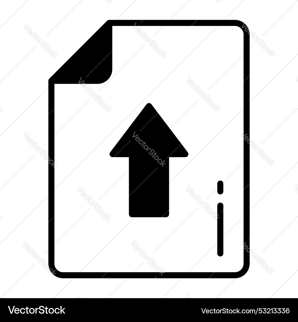 File having upward arrow showing concept Vector Image