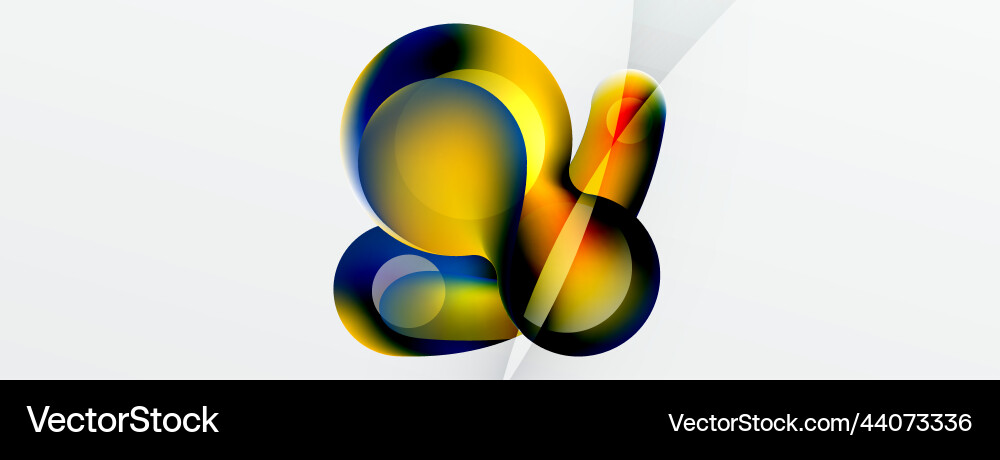Fluid abstract background round shapes and circle Vector Image