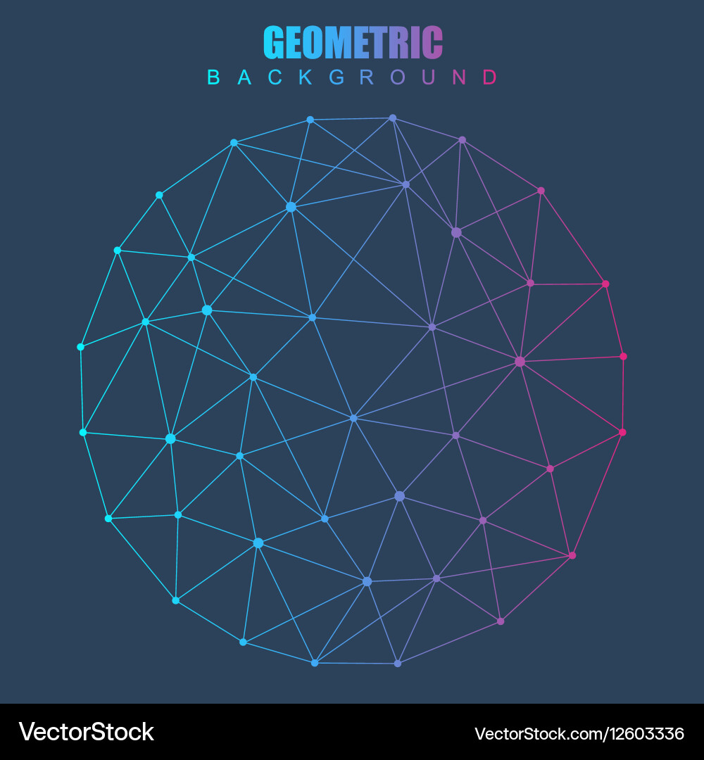 Geometric abstract background with connected line Vector Image