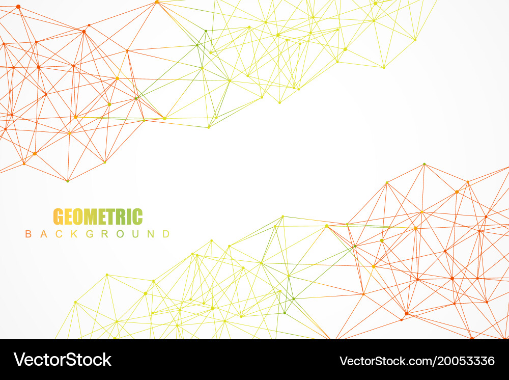 Geometric abstract background with connected line vector image