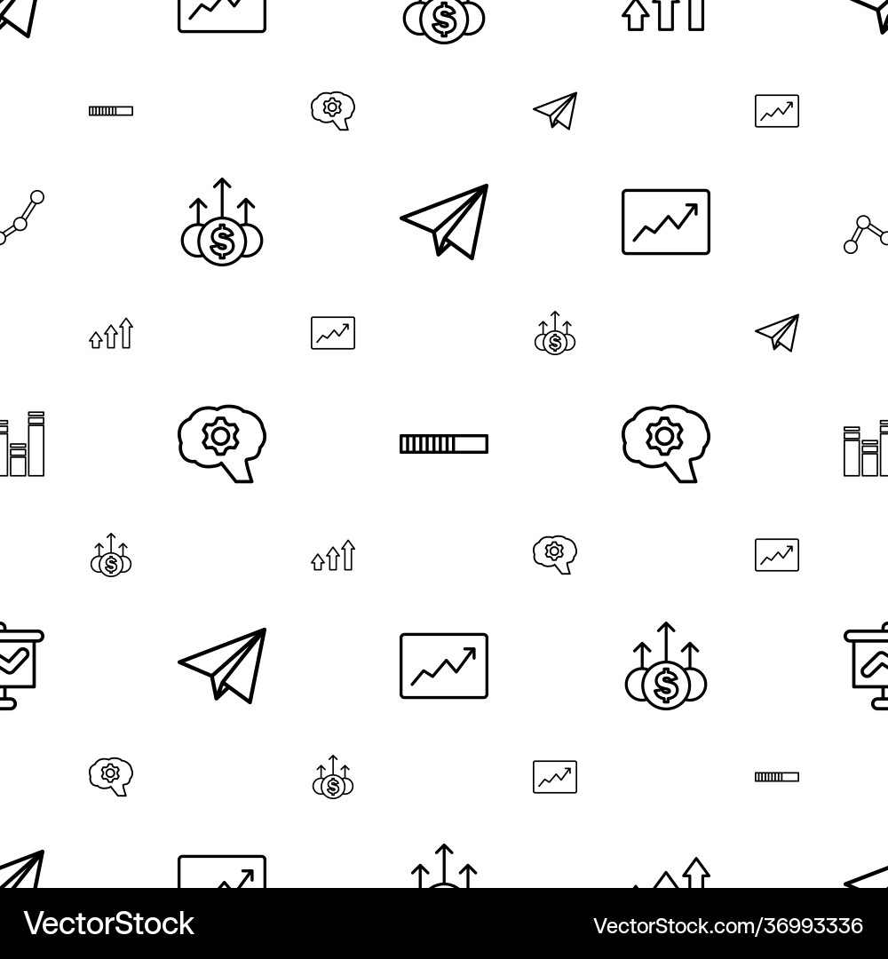 Progress icons pattern seamless white background Vector Image