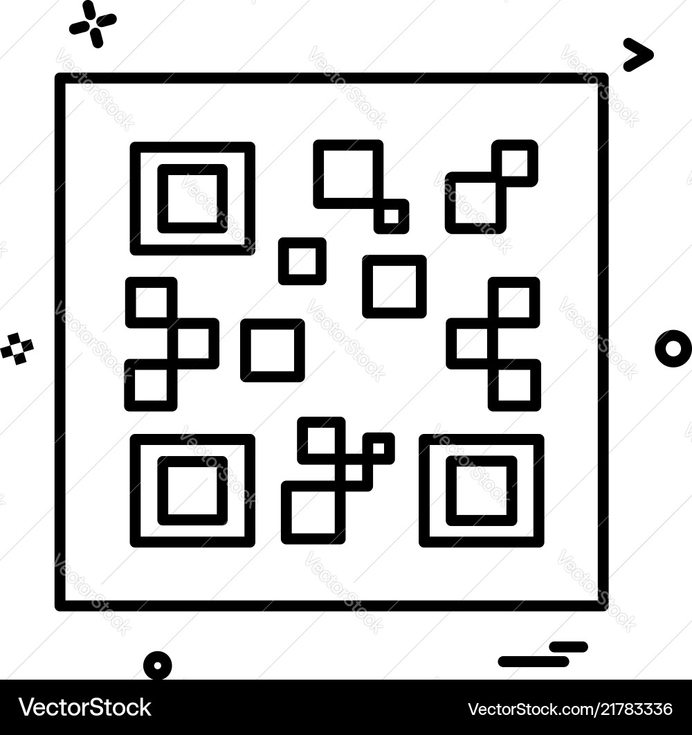 Qr code icon design vector image