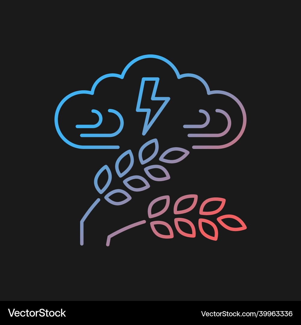 Quere Wettergradienten-Symbol für dunkles Thema Quere Wettergradienten-Symbol für dunkles Thema vektorbild