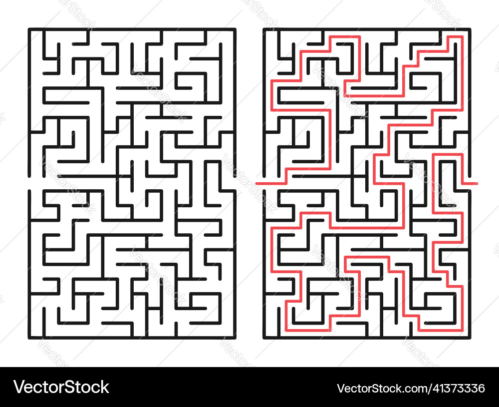 Rgb abstract maze labyrinth with entry and exit Rgb abstract maze labyrinth with entry and exit vector image