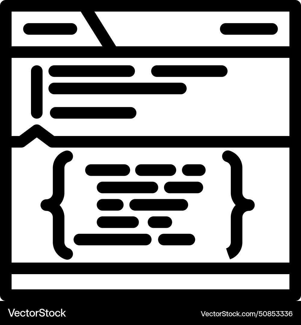 Schema markup seo line icon Vector Image