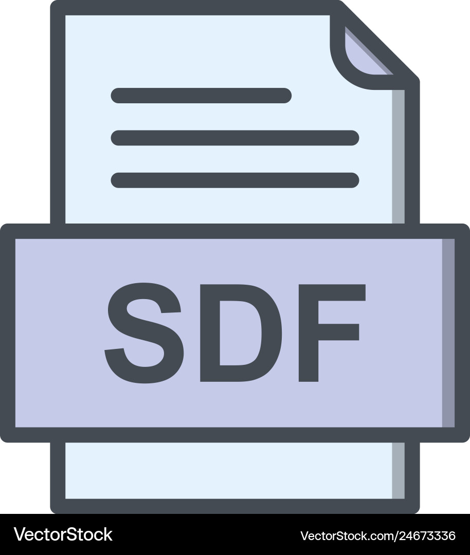 Sdf file document icon vector image