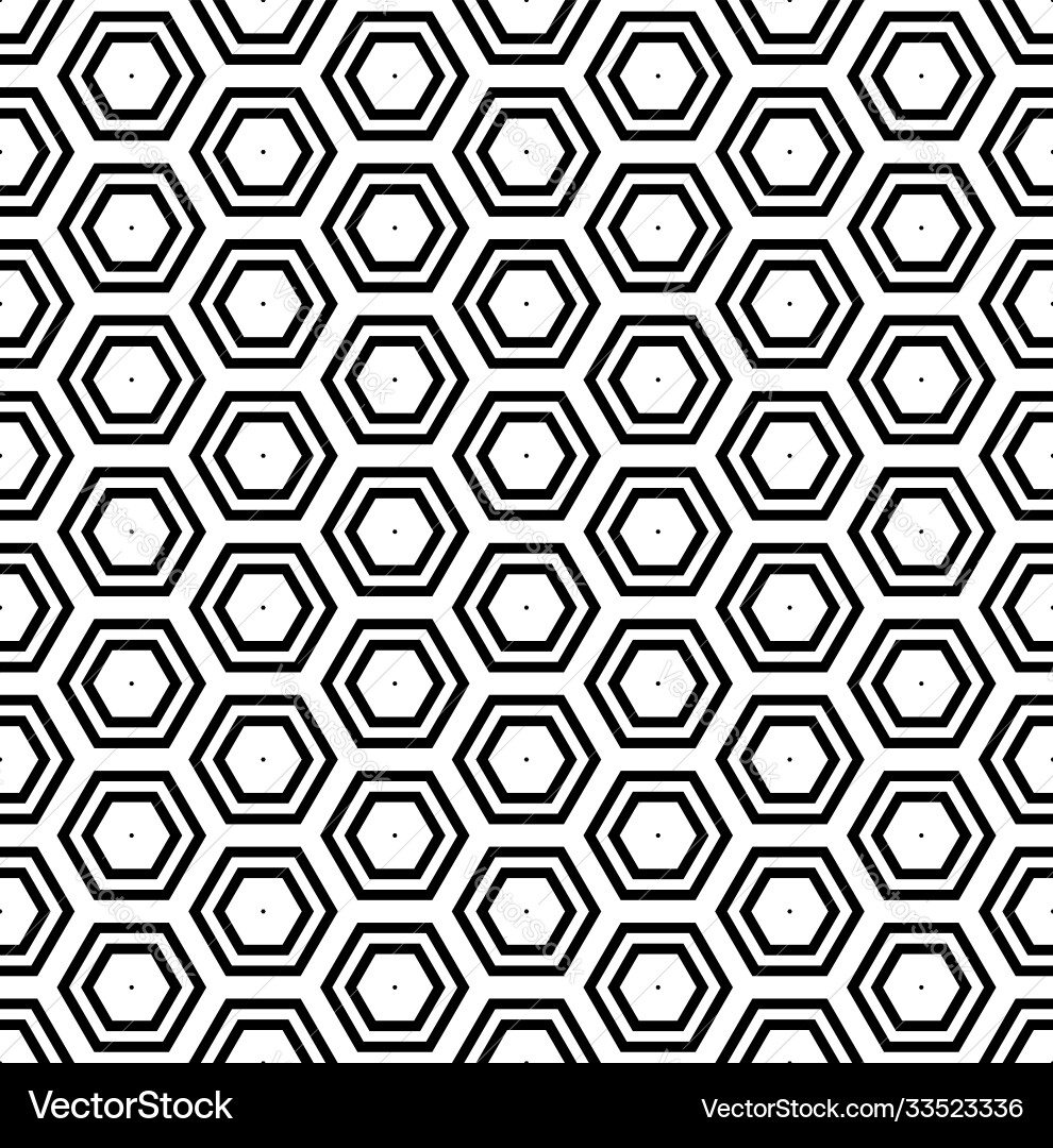Seamless hexagons pattern vector image