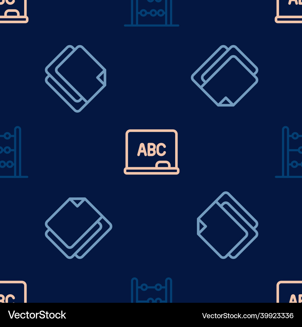 Set line abacus file document and chalkboard Set line abacus file document and chalkboard vector image
