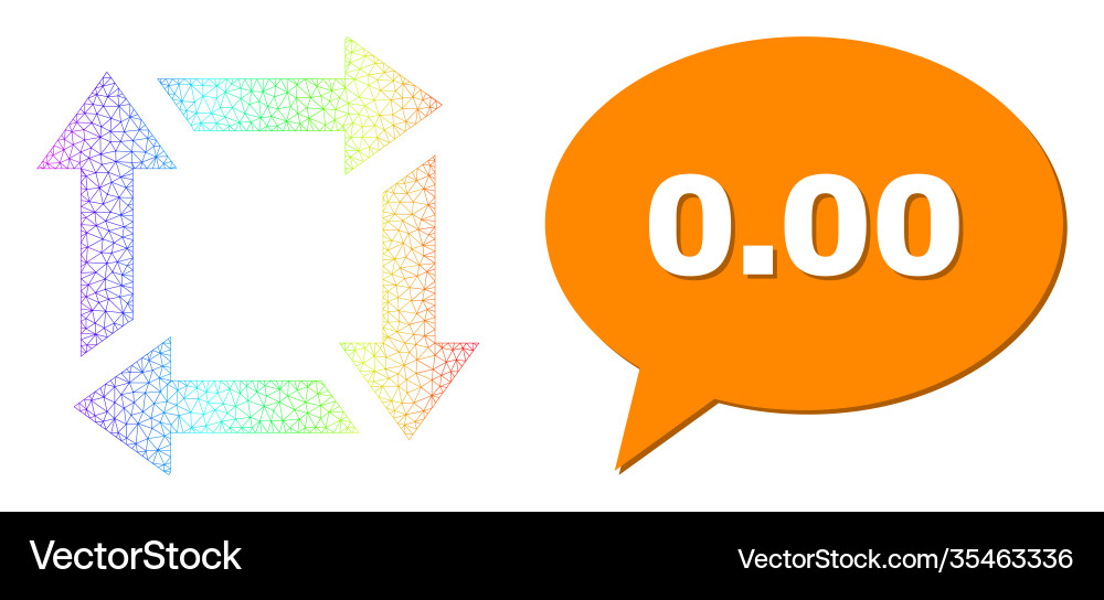 Spectral net gradient recycle icon and 000 Spectral net gradient recycle icon and 000 vector image