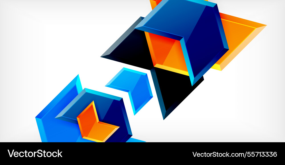 Technology dynamic arrow geometric background Vector Image