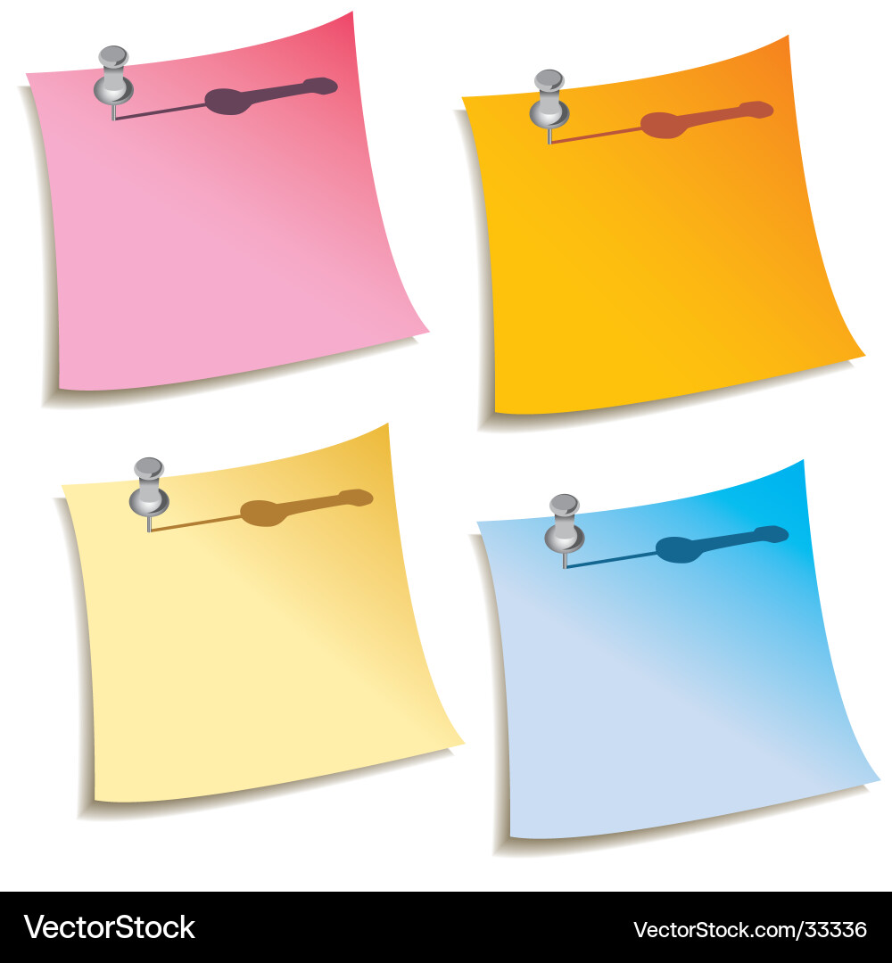 Thumbtacks and Push Pins Vector Image