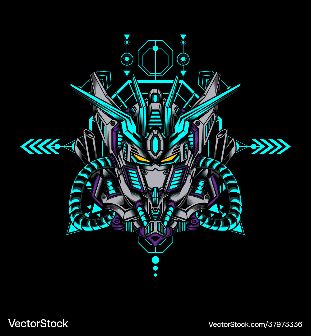 Ultimate prime robot with sacred geometry can use Ultimate prime robot with sacred geometry can use Vector Image