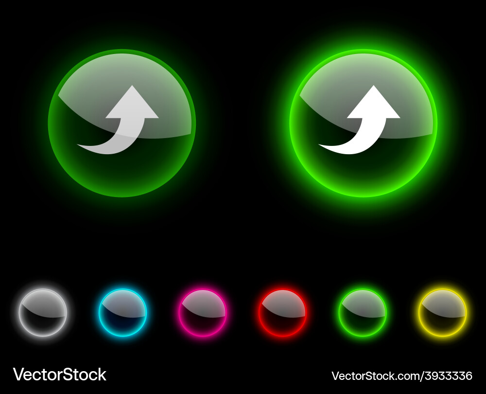 Upload button vector image