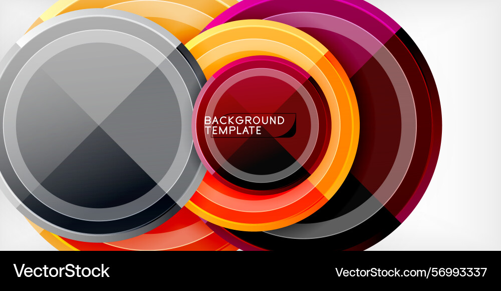 Abstract circles overlap creating vibrant color Abstract circles overlap creating vibrant color vector image
