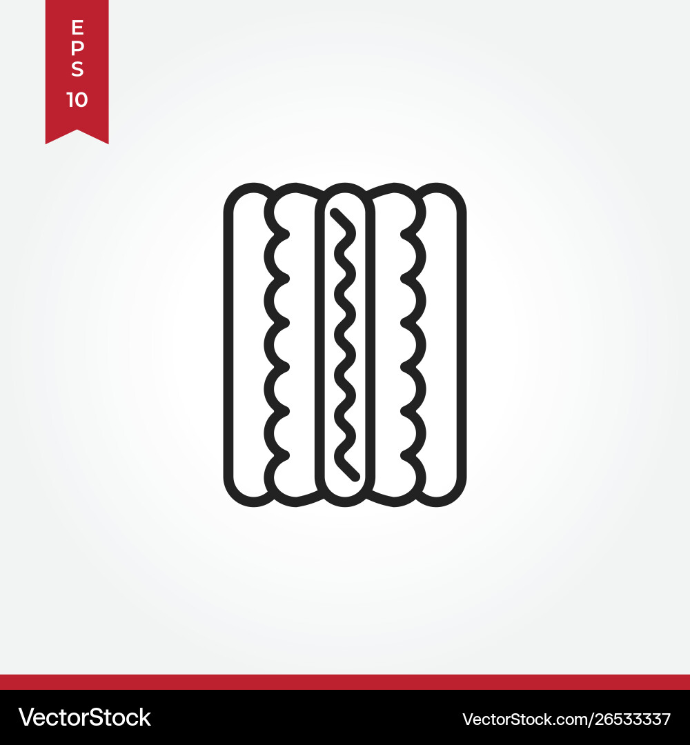 Bread icon in modern style for web site Vector Image