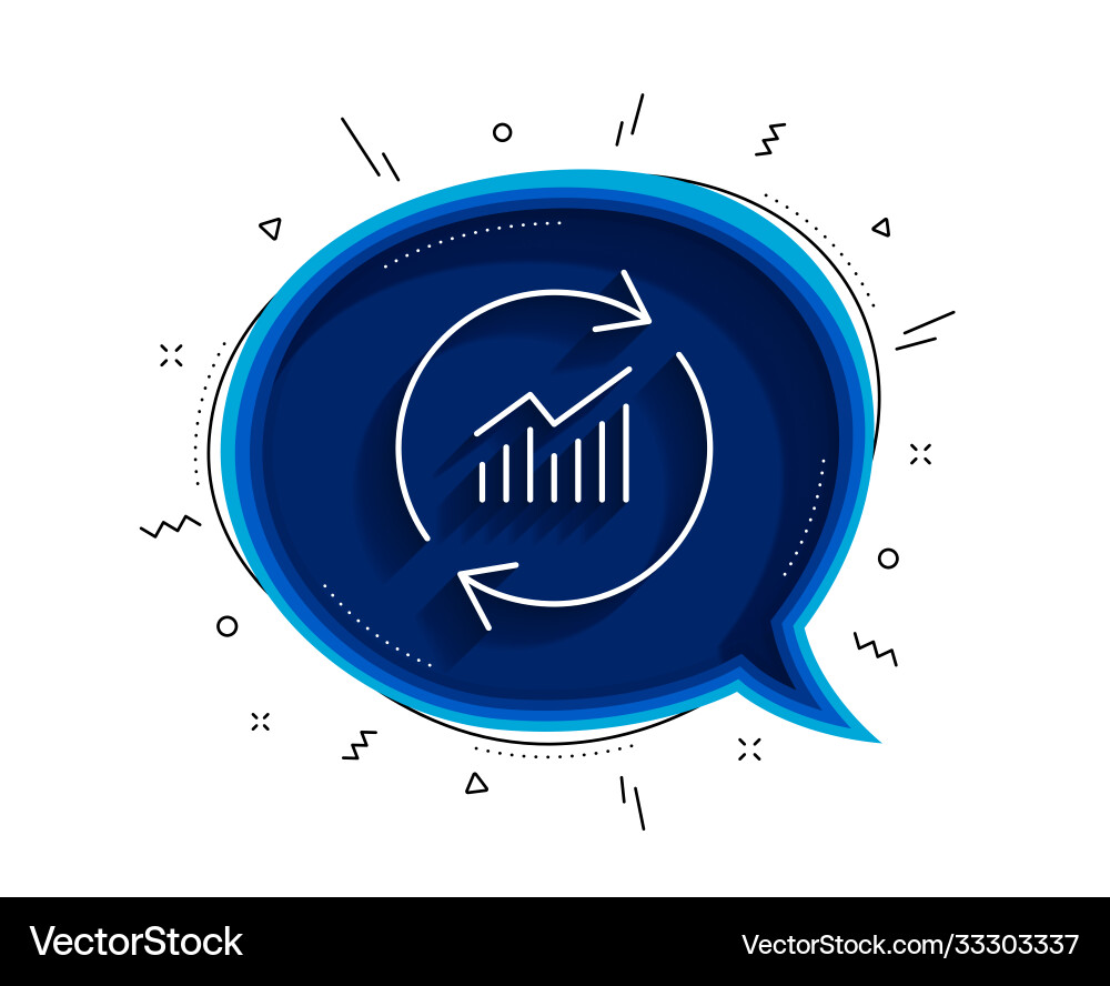 Chart line icon update report graph sign Chart line icon update report graph sign Vector Image
