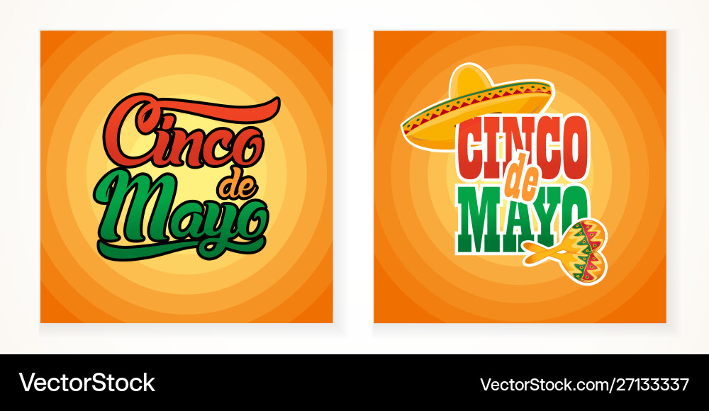Cinco de mayo lettering greeting text Cinco de mayo lettering greeting text vector image