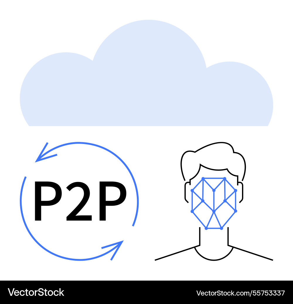 Cloud-based peer-to-peer data sharing with face Cloud-based peer-to-peer data sharing with face vector image