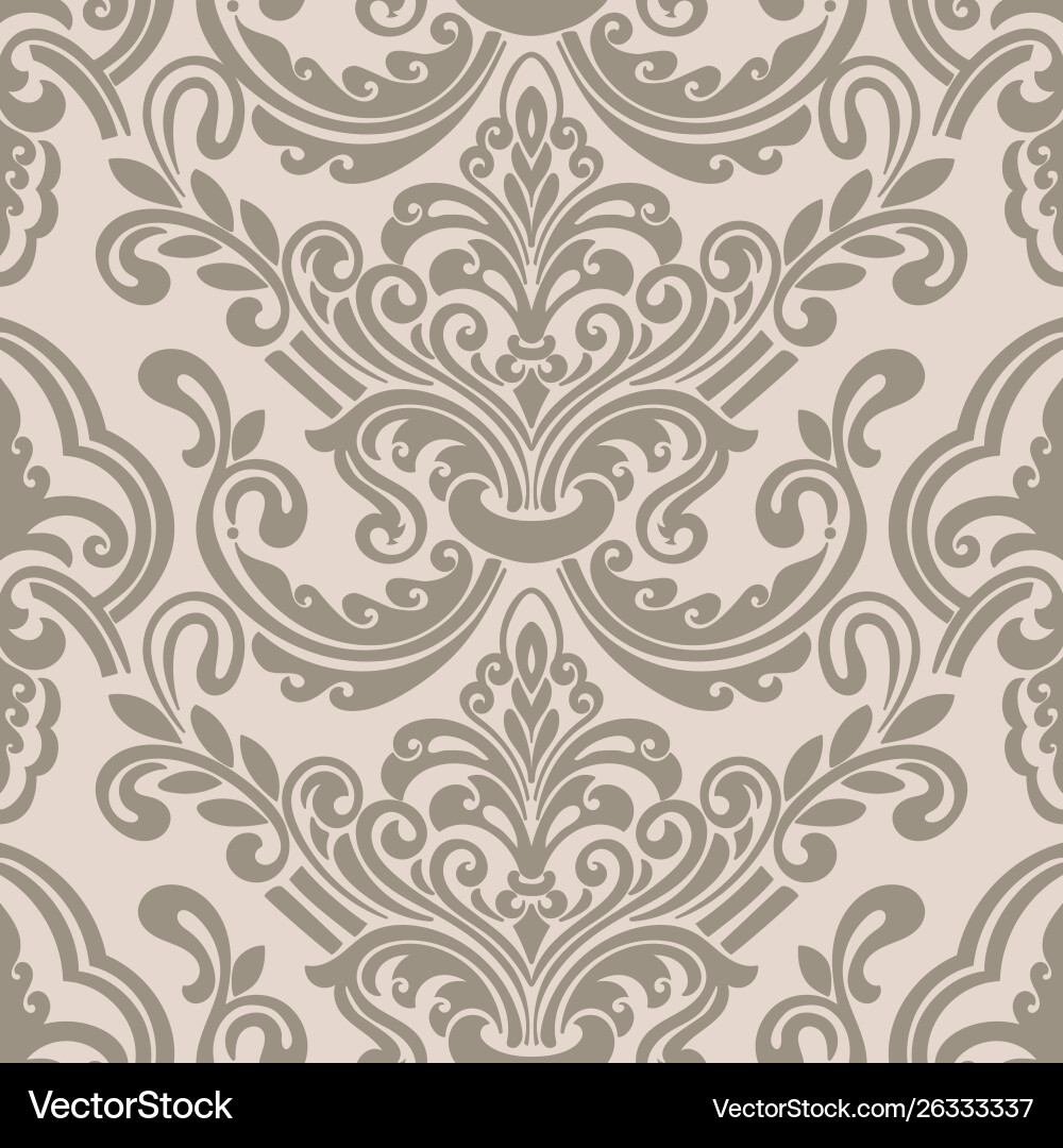 Damask seamless pattern element classical Damask seamless pattern element classical vector image