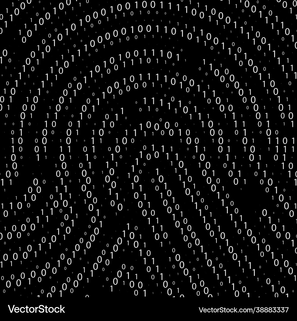 Digital Fingerprint Security Code vector image