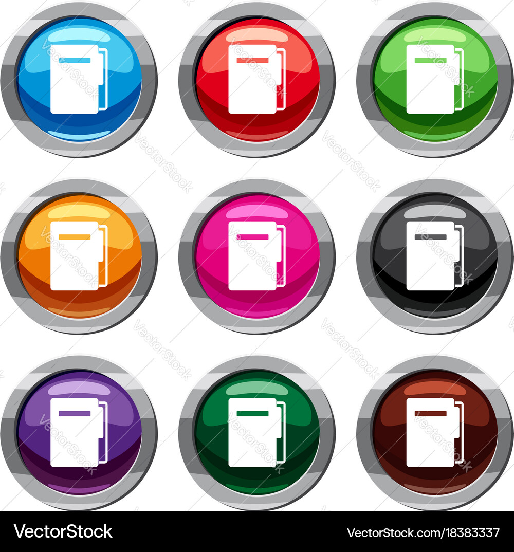 File folder set 9 collection vector image